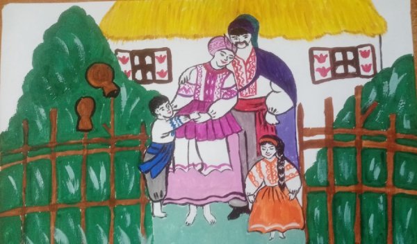 Портрет казака и казачки