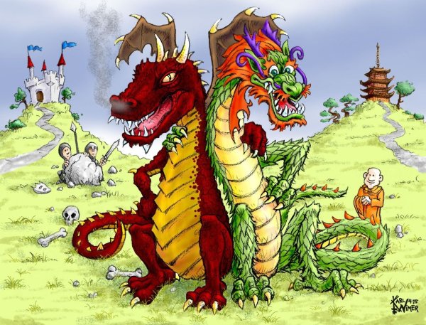 Дракон лайн арт