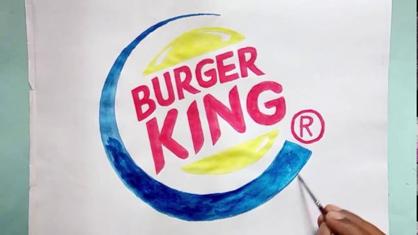 Рисовать логотип бургер Кинг