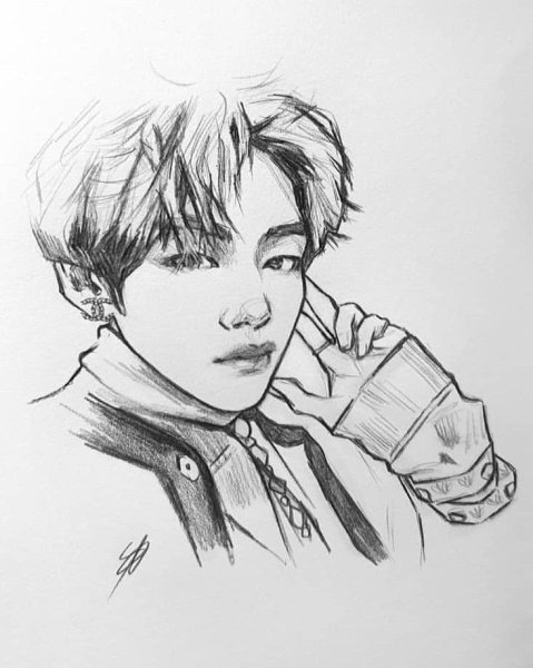 BTS Taehyung рисунок