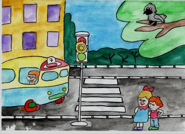 Рисунок на тему мой друг светофор