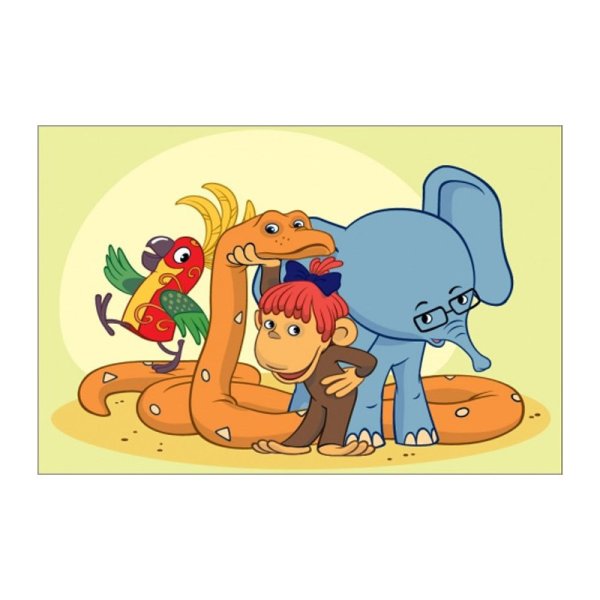 Раскраска мартышки из мультфильма 38 попугаев