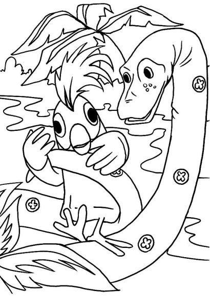 38 Попугаев раскраска удав