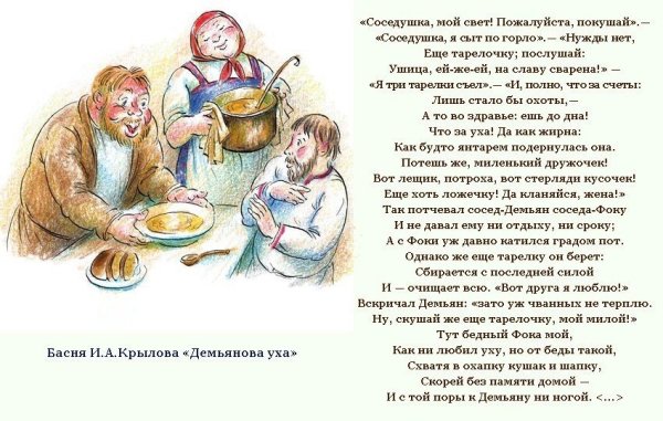 Крылов и.а. "Демьянова уха"