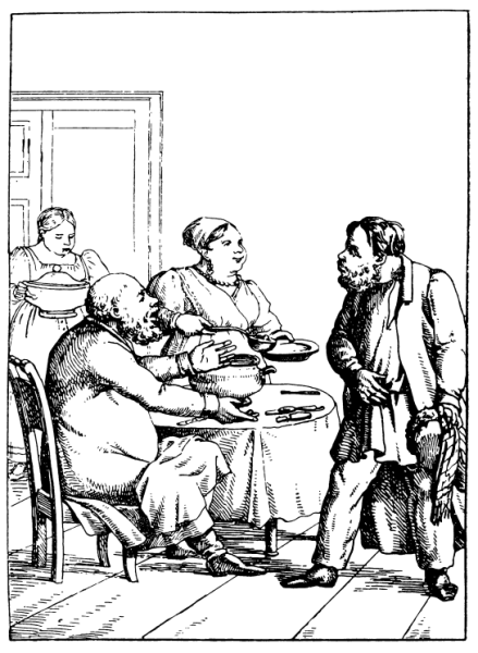 Иллюстрация к басне Крылова Демьянова уха