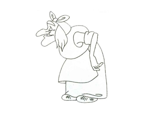 Портрет бабы яги раскраска