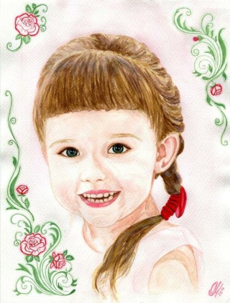 Портрет ребенка карандашом