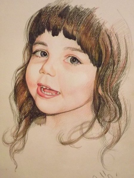 Акварельные портреты детей