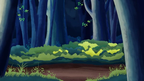 Темный лес мультяшный