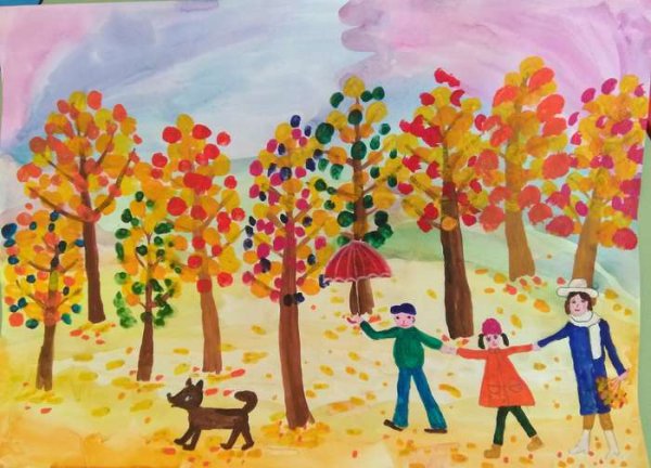 Рисование с детьми осень
