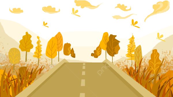 Осенняя дорога рисование для детей