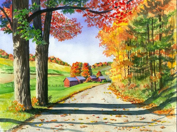 Пейзаж с дорожкой