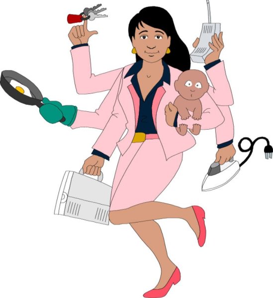 Хозяйка на кухне рисунок