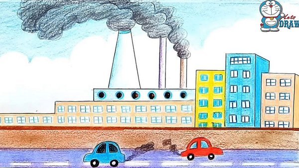 Рисунок на тему загрязнение воздуха