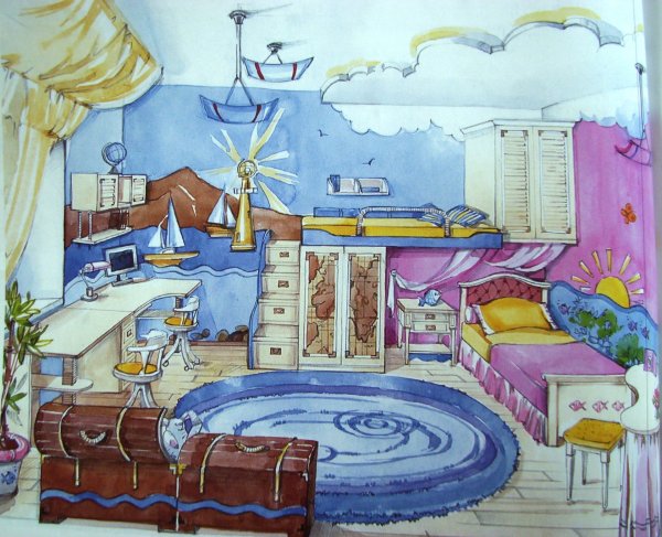 Эскиз детской комнаты