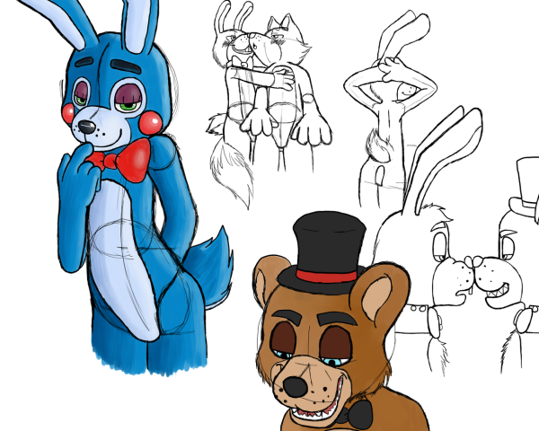 АНИМАТРОНИКИ ФНАФ Олд Бонни и той Бони