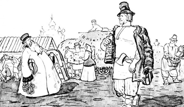 Сказка о попе и работнике его Балде раскраска