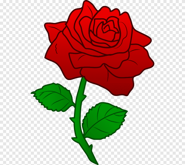 Мультяшные цветы розы