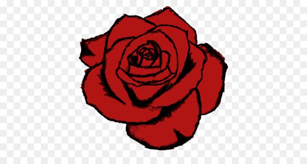 Стикер розы для срисовки