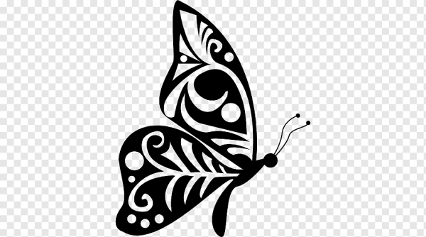 Бабочка силуэт стилизация