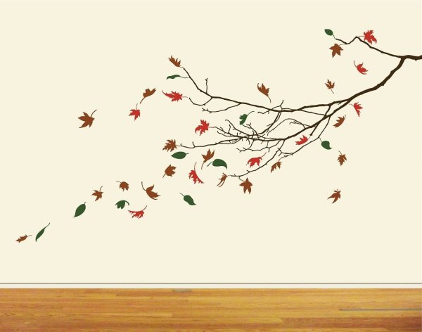 С ветки падающий лист