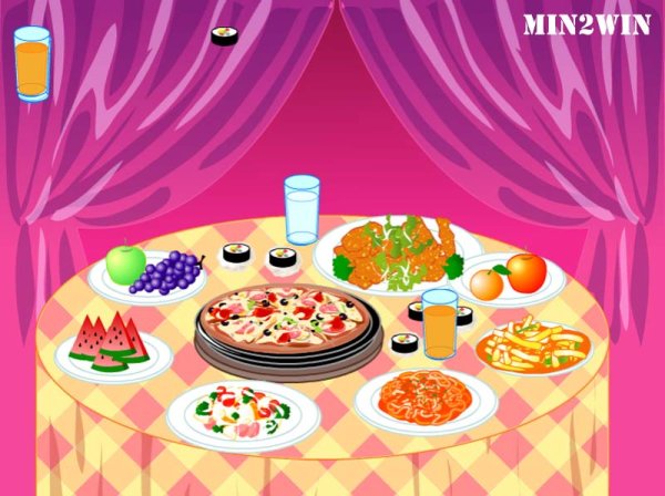 Праздничный стол мультяшный