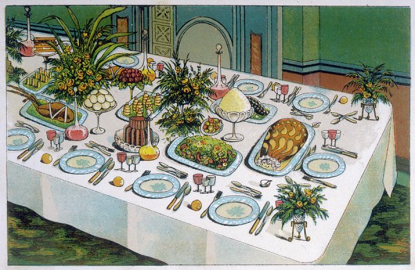 Рисование праздничный стол