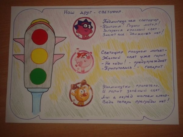 Рисунок на тему светофор наш друг