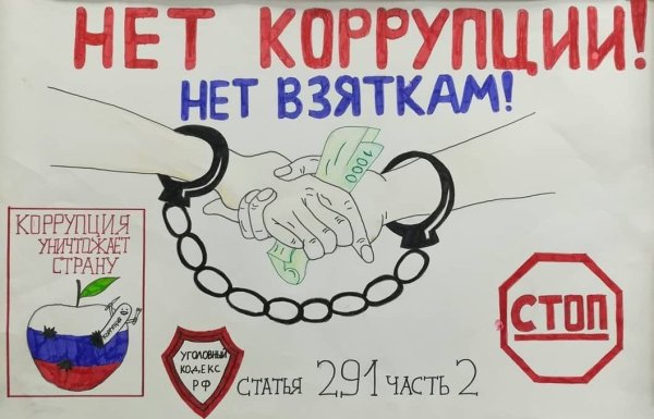 Плакат на тему коррупция