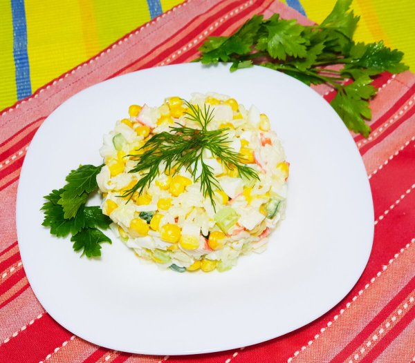 Салат снежный краб