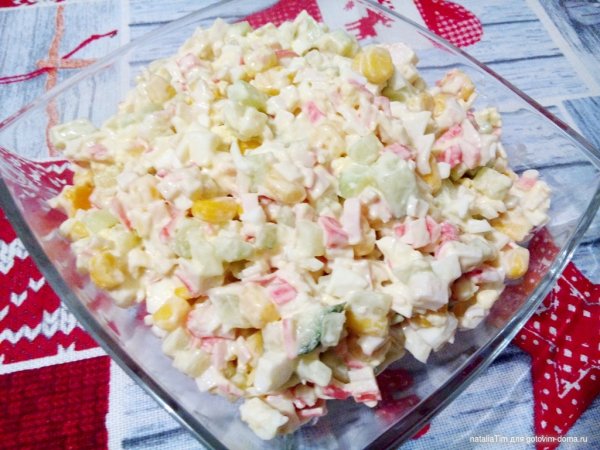 Крабовый салат без огурца