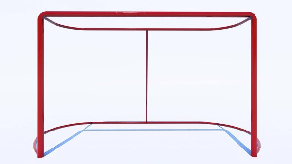 Ворота хоккейные сбоку вектор