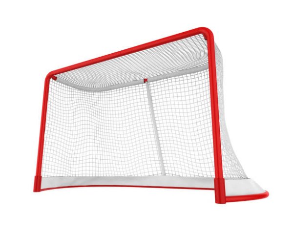 Ворота для хоккея и клюшки вектор