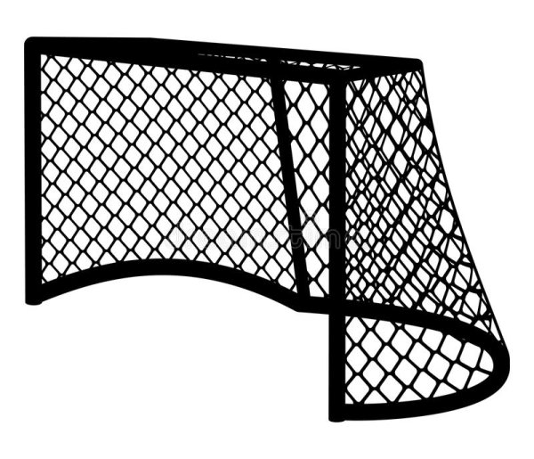 Хоккейные ворота на прозрачном фоне