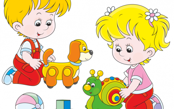 Дети играют на прозрачном фоне