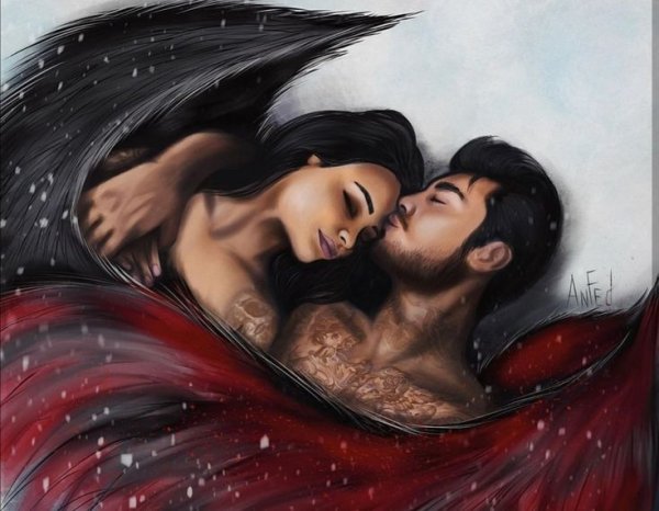 Секрет небес Мими и Люцифер арт