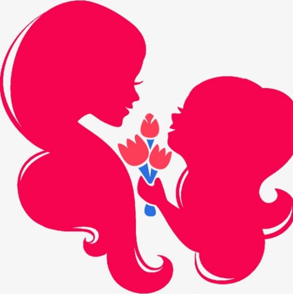 Силуэт матери и ребенка