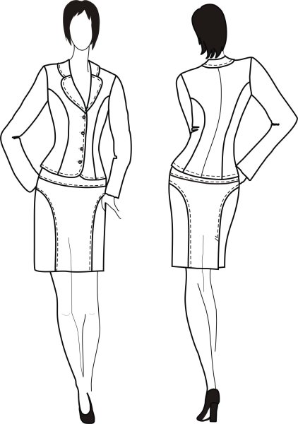 Раскраска женщина