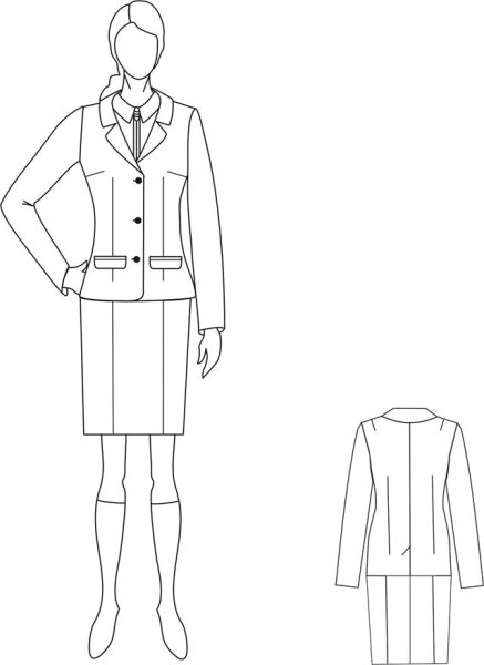 Девушка для раскрашивания в полный рост