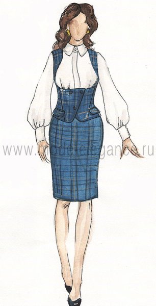 Эскиз делового костюма