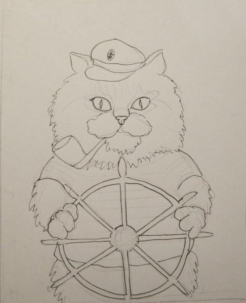 Кот матрос Мусоргский рисунок