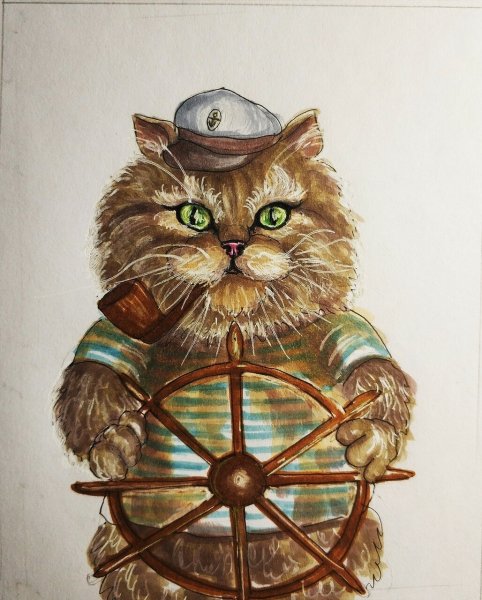 Кот в тельняшке