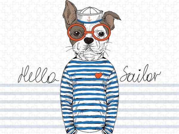 Кот Матроскин в тельняшке