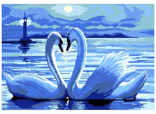 Nitex набор для вышивания Лебединая пара 33 х 45 см