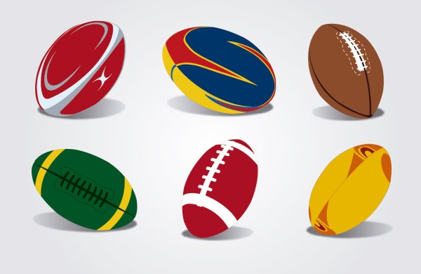 Мячик для регби вектор