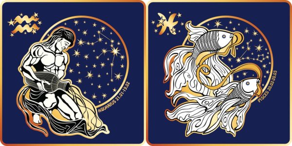 Знаки зодиака рыбы и Водолей