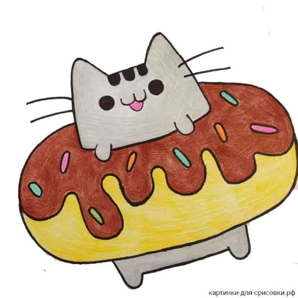 Котик в пончике