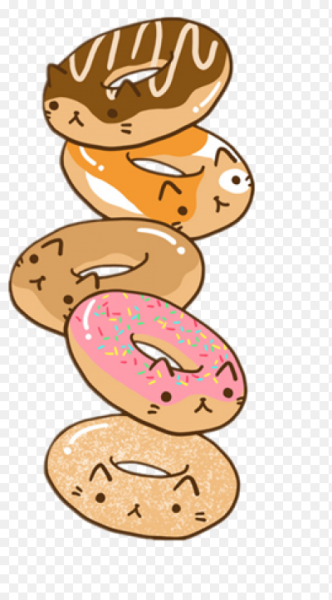 Кавайные наклейки пончики