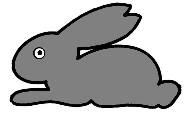 Силуэт зайца для детей