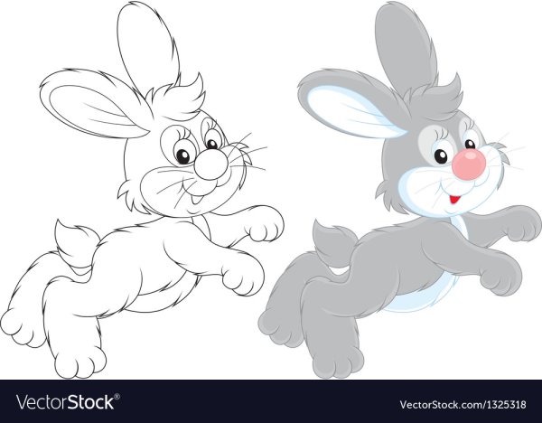 Зайчик серый и белый для детей